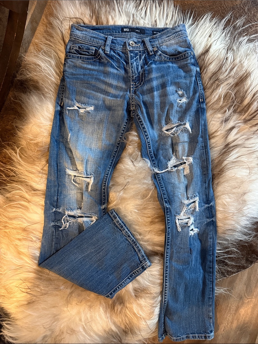 BKE Ripped Blue Denim Jeans
